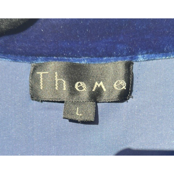 THOMO Dress Knee Length Vintage Velvet Snap Front Western Fair Witchy Goth L - Picture 6 of 7